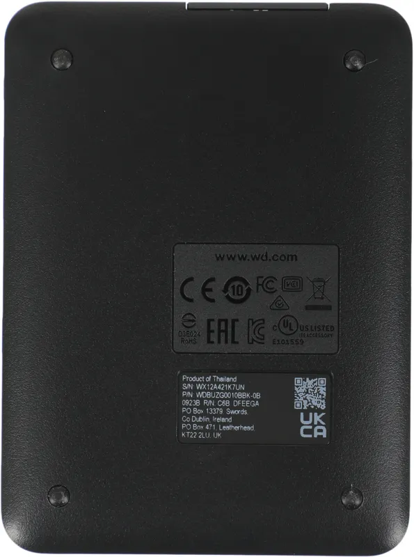 Жесткий диск WD USB 3.0 1Tb WDBUZG0010BBK-WESN Elements Portable 2.5" черный