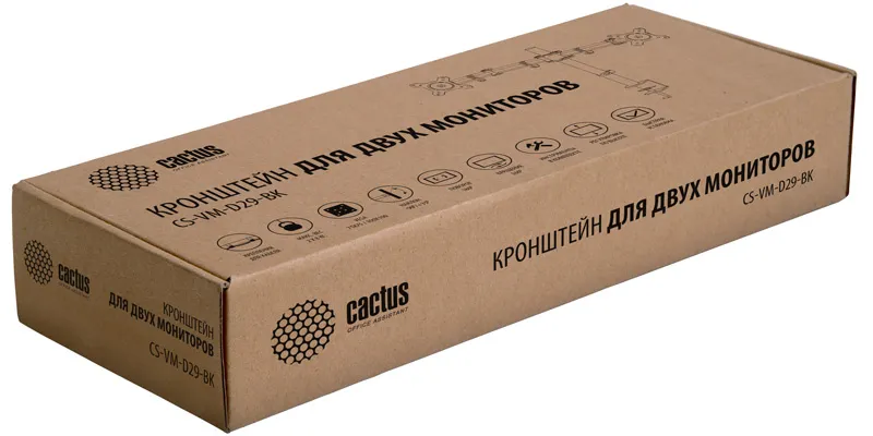 Кронштейн для мониторов Cactus CS-VM-D29-BK черный 13"-27" макс.10кг настольный поворот и наклон