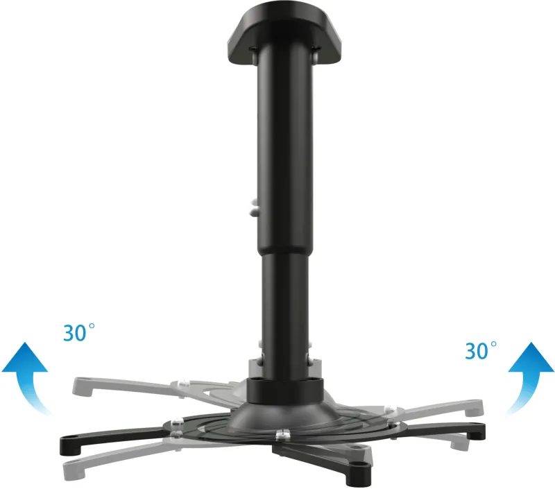 Кронштейн для проектора Cactus CS-VM-PR05M-BK черный макс.21кг потолочный поворот и наклон