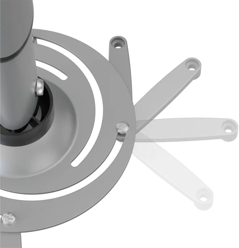 Кронштейн для проектора Cactus CS-VM-PR05M-AL серебристый макс.24кг потолочный поворот и наклон