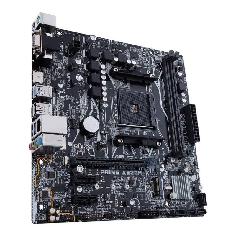 Материнская плата Asus PRIME A320M-K Soc-AM4 AMD A320 2xDDR4 mATX AC`97 8ch(7.1) GbLAN RAID+VGA+HDMI