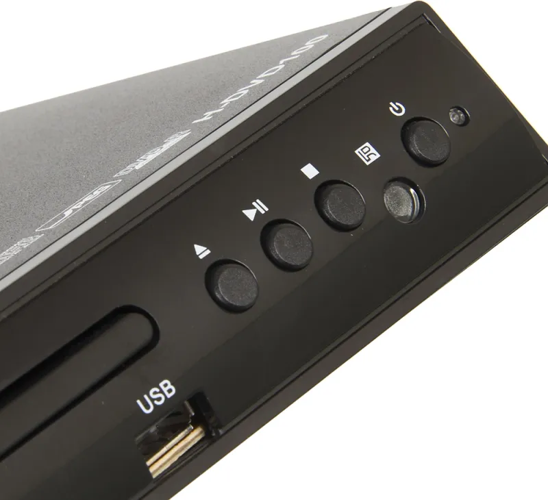 Плеер DVD Hyundai H-DVD100 черный ПДУ