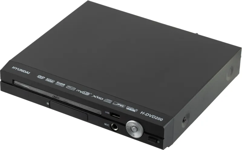 Плеер DVD Hyundai H-DVD200 черный Караоке ПДУ