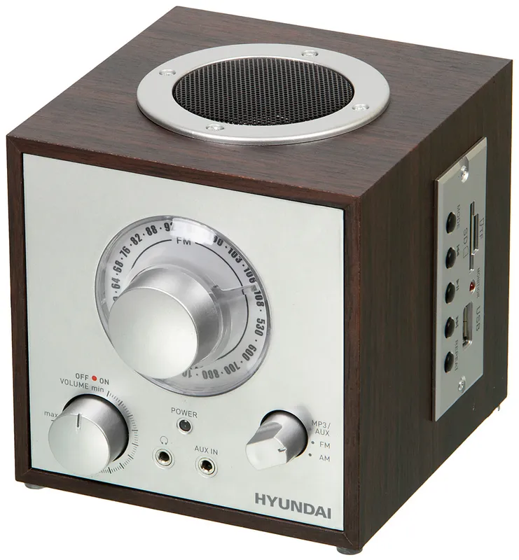 Радиоприемник настольный Hyundai H-SRS200 вишня USB SD/microSD