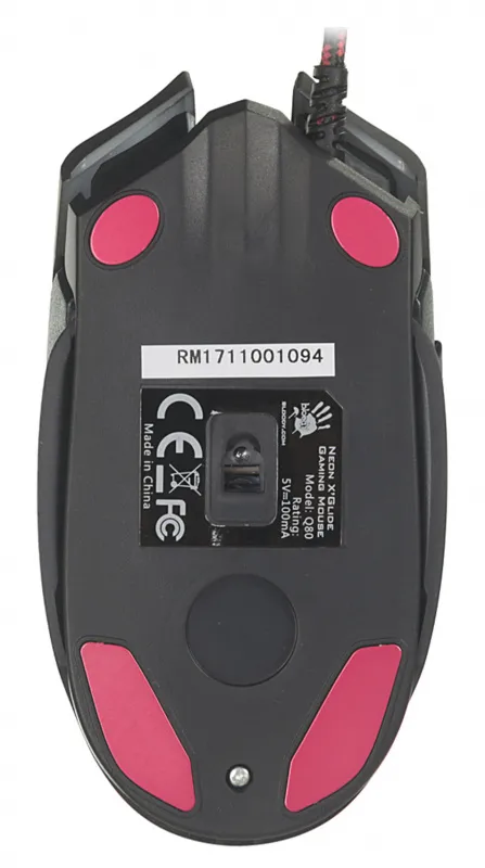 Мышь A4Tech Bloody Q80 черный оптическая (6200dpi) USB (8but)