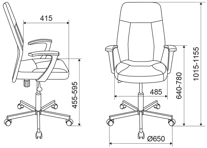 Кресло Бюрократ CH-605 черный эко.кожа крестов. металл черный