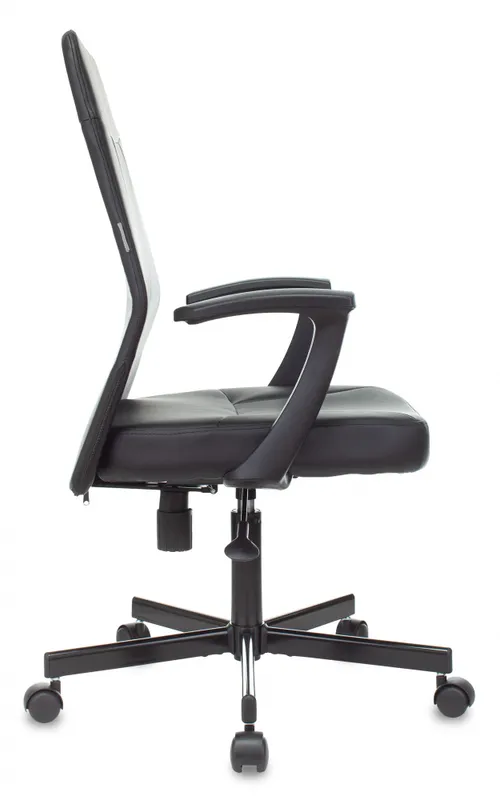 Кресло Бюрократ CH-605 черный эко.кожа крестов. металл черный