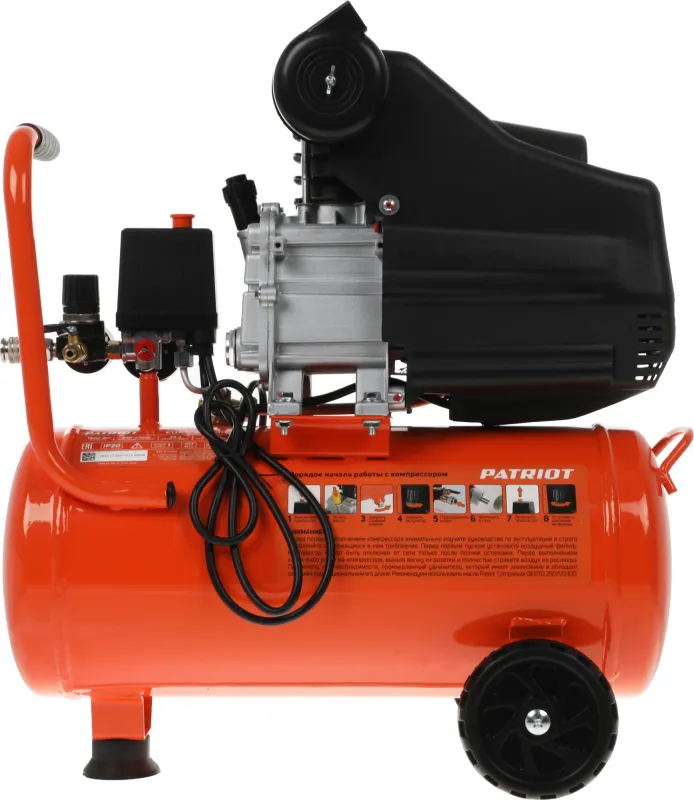 Компрессор поршневой Patriot EURO 24/240 масляный 240л/мин 24л 1500Вт оранжевый