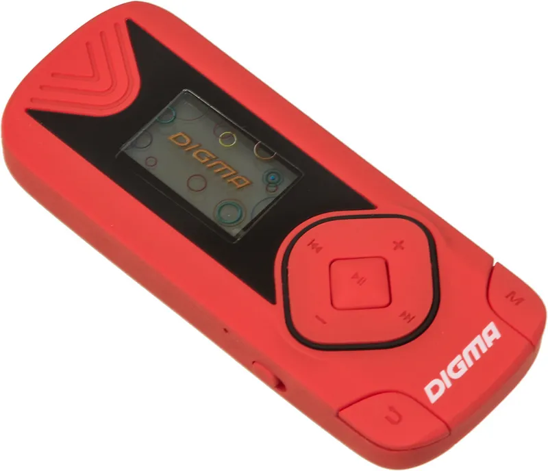Плеер Flash Digma R3 8Gb красный/0.8"/FM/microSDHC/clip