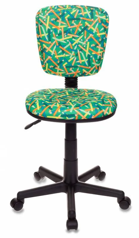 Кресло детское Бюрократ CH-204NX зеленый карандаши крестов. пластик