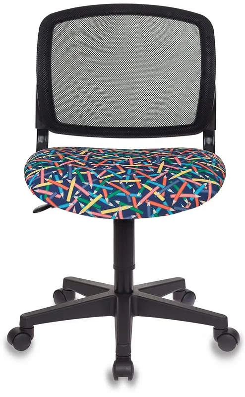 Кресло детское Бюрократ CH-296NX черный карандаши крестов. пластик