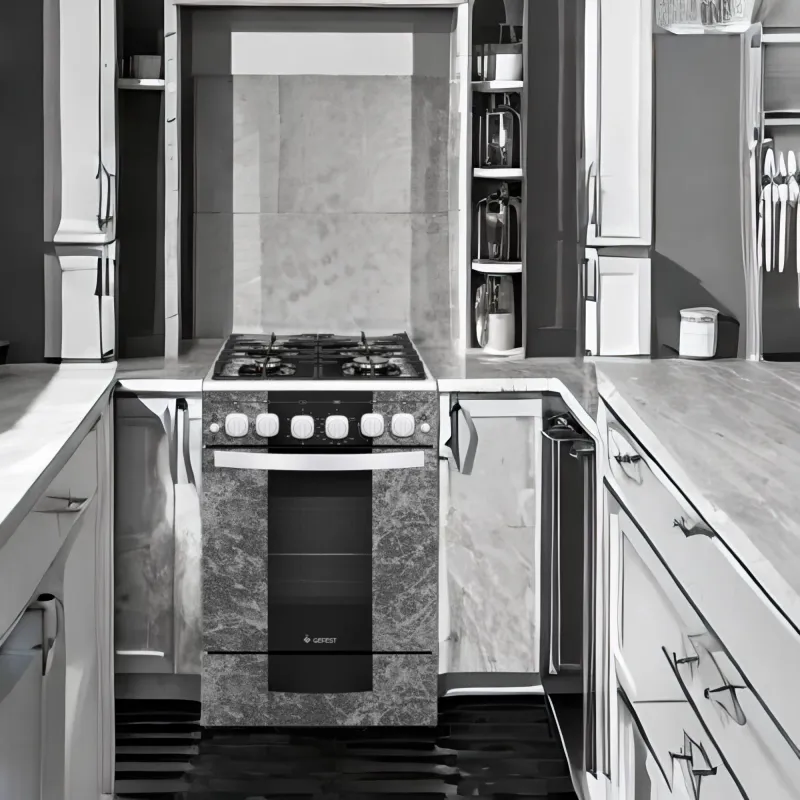 Плита Газовая Gefest ПГ 5500-02 0113 мрамор реш.чугун