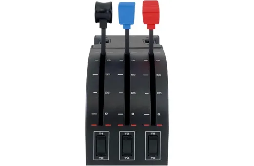 Блок рычагов Logitech G Saitek PRO Flight Throttle Quadrant черный USB виброотдача