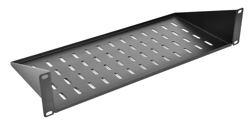 Полка стационарная ЦМО МС-30-9005 2U нагр.:15кг. 19" 300мм черный (упак.:1шт)