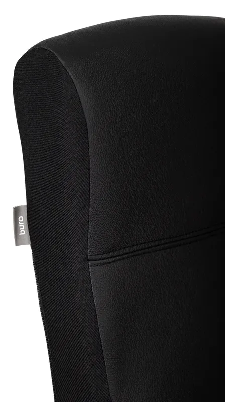 Кресло руководителя Бюрократ DOMINUS черный эко.кожа крестов. металл