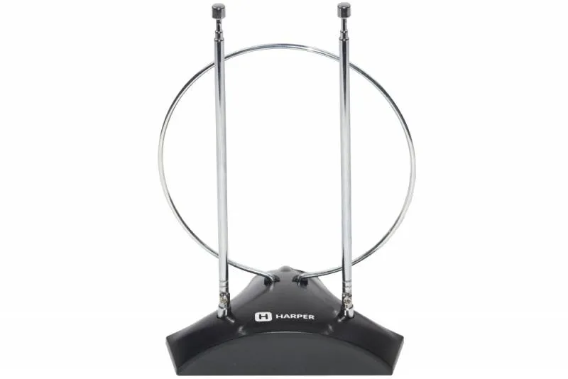 Антенна телевизионная Harper ADVB-2010 7дБ пассивная черный каб.:1.35м