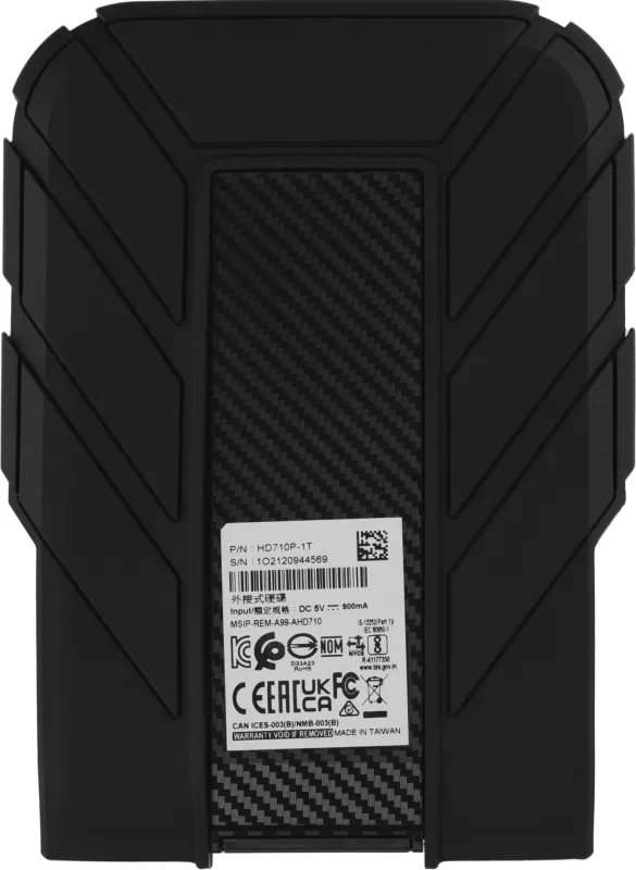 Жесткий диск A-Data USB 3.0 1Tb AHD710P-1TU31-CBK HD710Pro DashDrive Durable 2.5" черный