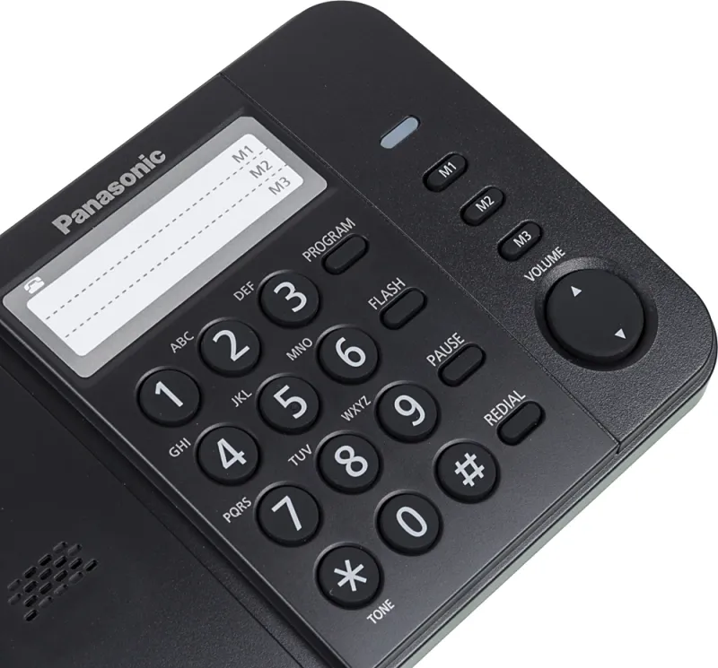 Телефон проводной Panasonic KX-TS2352RUB черный