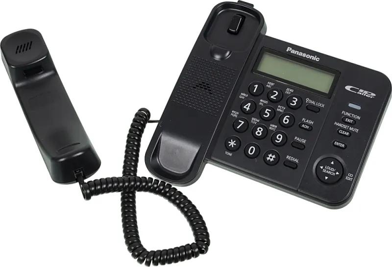 Телефон проводной Panasonic KX-TS2356RUB черный