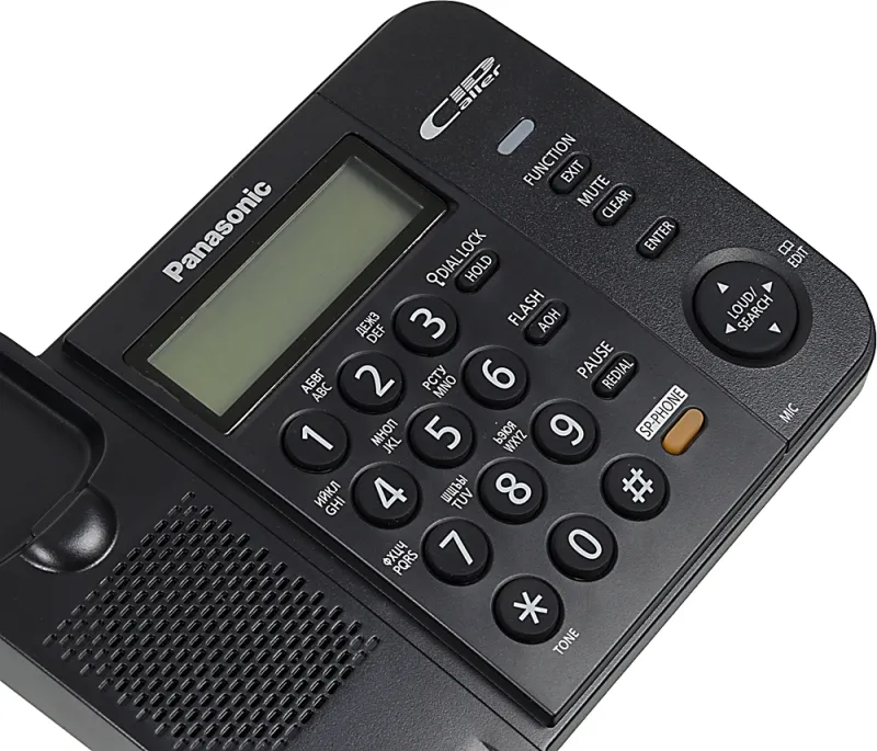 Телефон проводной Panasonic KX-TS2358RUB черный