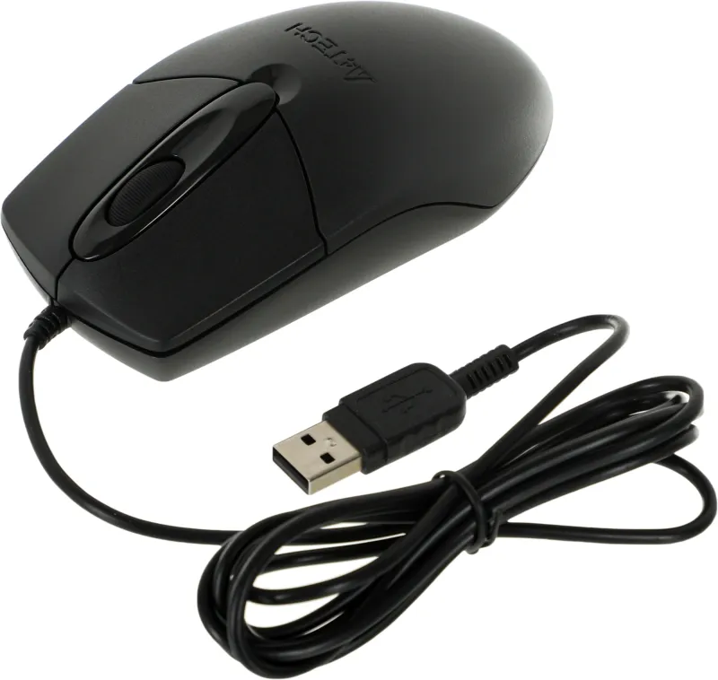 Мышь A4Tech OP-720 черный оптическая (1200dpi) USB (3but)