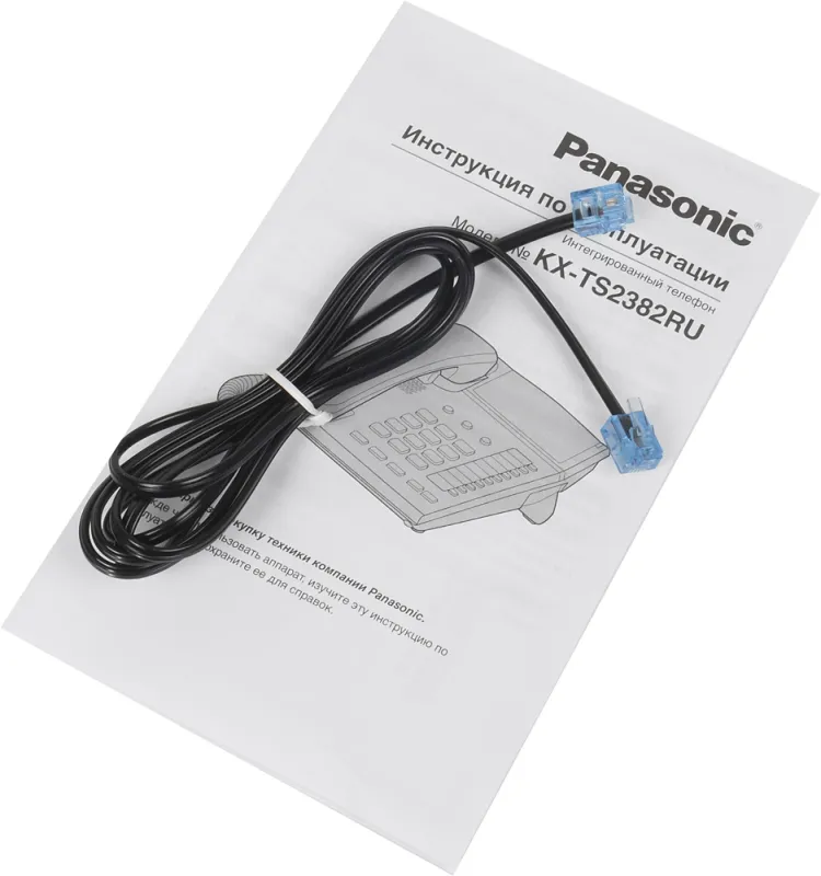 Телефон проводной Panasonic KX-TS2382RUB черный