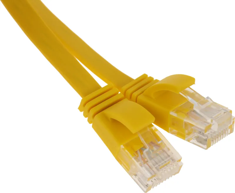 Патч-корд cat.5E stranded molded 1.5м желтый RJ-45 (m)-RJ-45 (m)