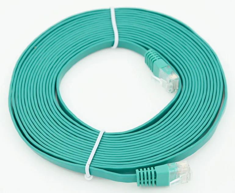 Патч-корд Flat cat.5E stranded molded 5м зеленый RJ-45 (m)-RJ-45 (m) (упак.:1шт)