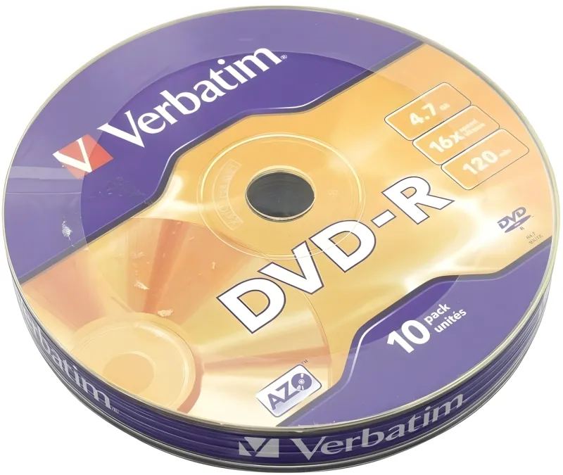 Диск DVD-R Verbatim 4.7Gb 16x bulk (10шт) (43729)