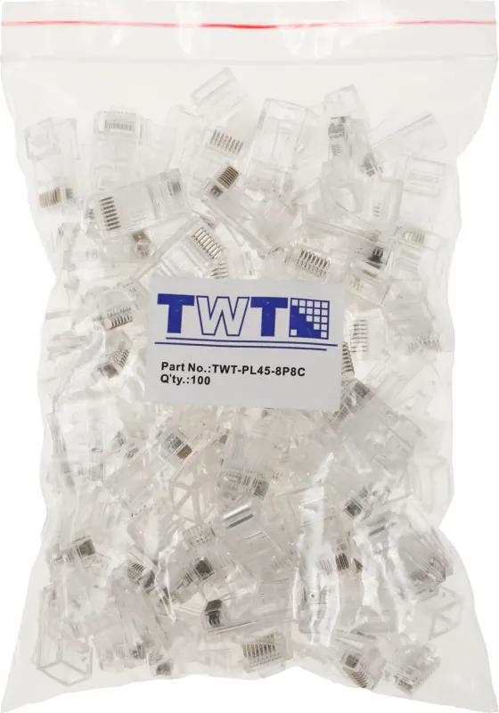 Коннектор RJ45 UTP 8P8C, универсальный, cat.5e, 100 шт.