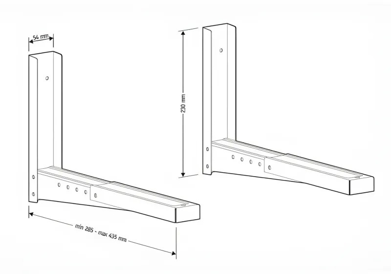 Кронштейн для СВЧ Holder MWS-2002 металлик макс.40кг настенный фиксированный