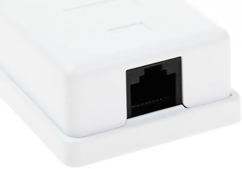 Настенная розетка, 1 порт RJ-45 категории 5е, UTP, белая