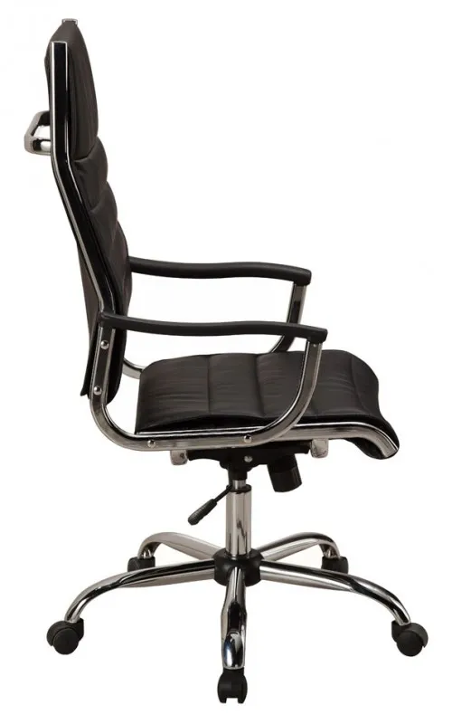 Кресло руководителя Бюрократ Ch-994 черный искусственная кожа крестовина металл хром