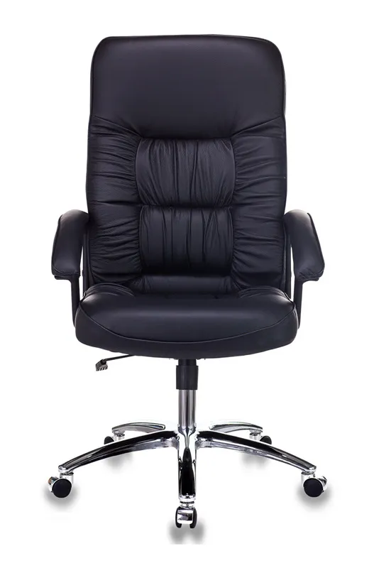 Кресло руководителя Бюрократ T-9908AXSN-AB черный кожа крестов. металл хром