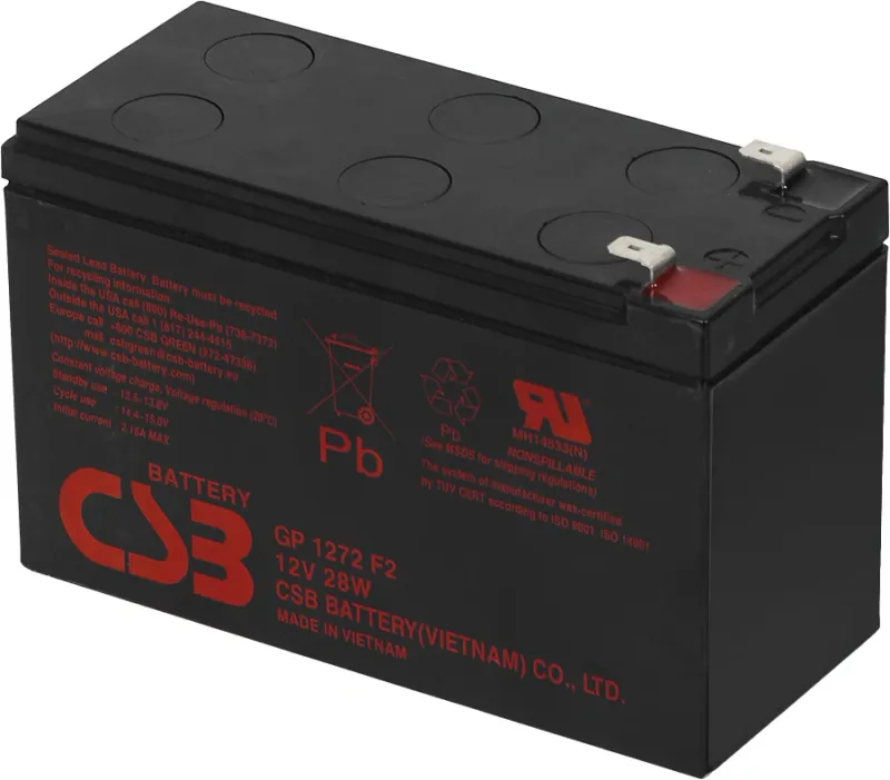 Батарея для ИБП CSB GP1272F2 28W 12В 7.2Ач