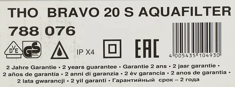 Пылесос моющий Thomas Bravo 20S Aquafilter 1600Вт синий/красный