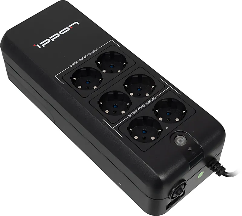 Источник бесперебойного питания Ippon Back Verso 400 200Вт 400ВА черный