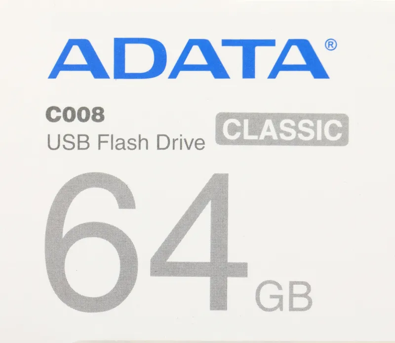 Флеш Диск A-Data 64GB Classic C008 AC008-64G-RWE USB2.0 синий/белый
