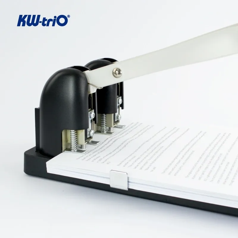 Дырокол Kw-Trio Heavy Duty 952 макс.:150лист. металл/пластик черный отв.:2 с линейкой