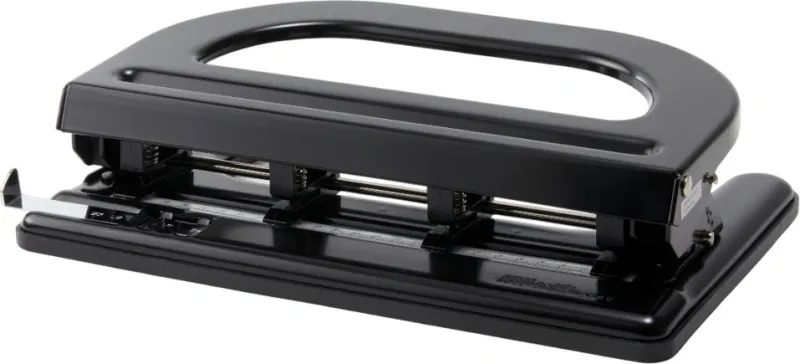 Дырокол Kw-Trio 09640 макс.:30лист. черный отв.:4 с линейкой