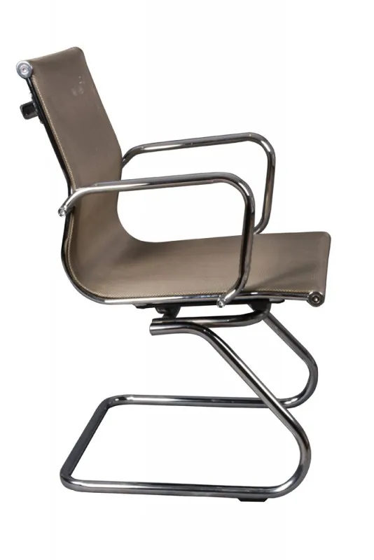 Кресло Бюрократ CH-993-Low-V золотистый сетка низк.спин. полозья металл хром