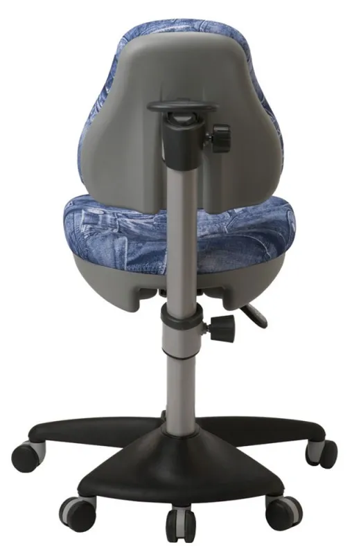 Кресло детское Бюрократ KD-2 синий джинса 50-31 крестов. пластик