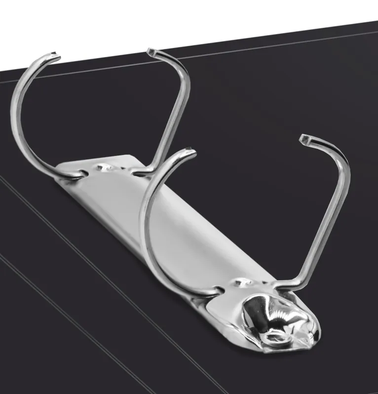 Папка на 2-х D-кольцах Бюрократ -0840/2DBLCK A4 пластик 0.8мм кор.40мм внутр. с вставкой черный