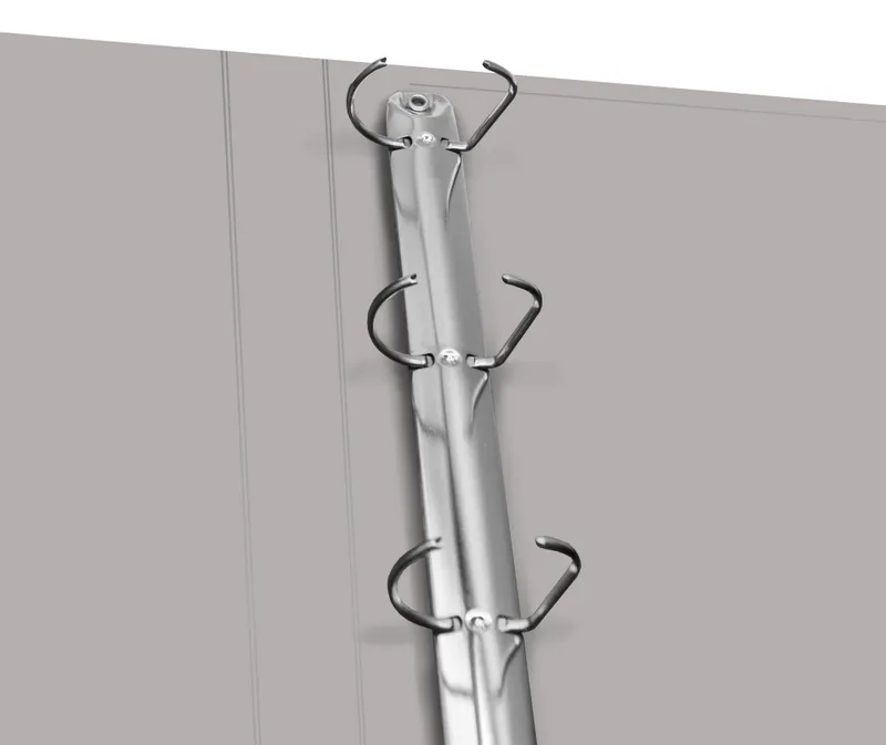 Папка на 4-х кольцах Бюрократ -0818/4RGREY A4 пластик 0.7мм кор.18мм внутр. с вставкой серый