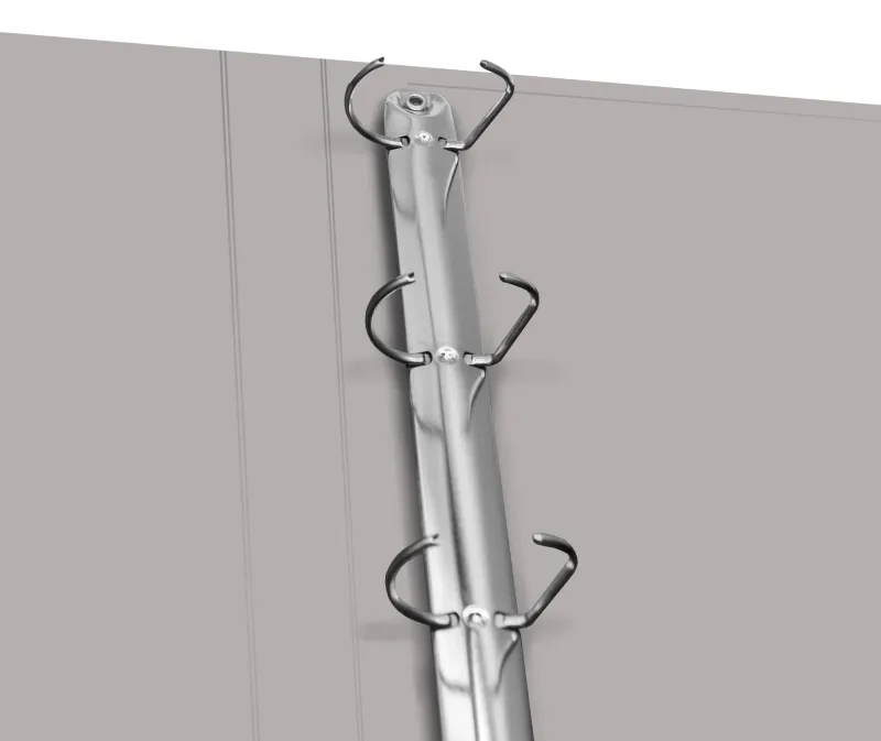 Папка на 4-х кольцах Бюрократ -0818/4RGREY A4 пластик 0.7мм кор.18мм внутр. с вставкой серый