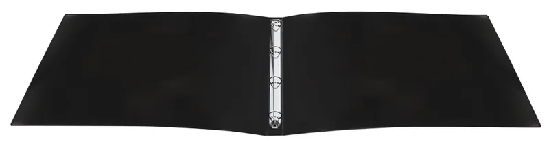 Папка на 4-х кольцах Бюрократ -0827GA3BLCK A3 гориз. пластик 0.8мм кор.27мм черный