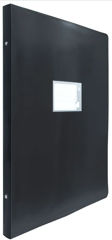 Папка на 4-х кольцах Бюрократ -0827VA3BLCK A3 верт. пластик 0.8мм кор.27мм черный