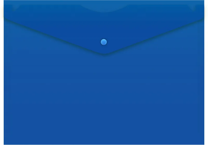 Конверт на кнопке Бюрократ -PK803ANBLU A4 непрозрачный пластик 0.18мм синий