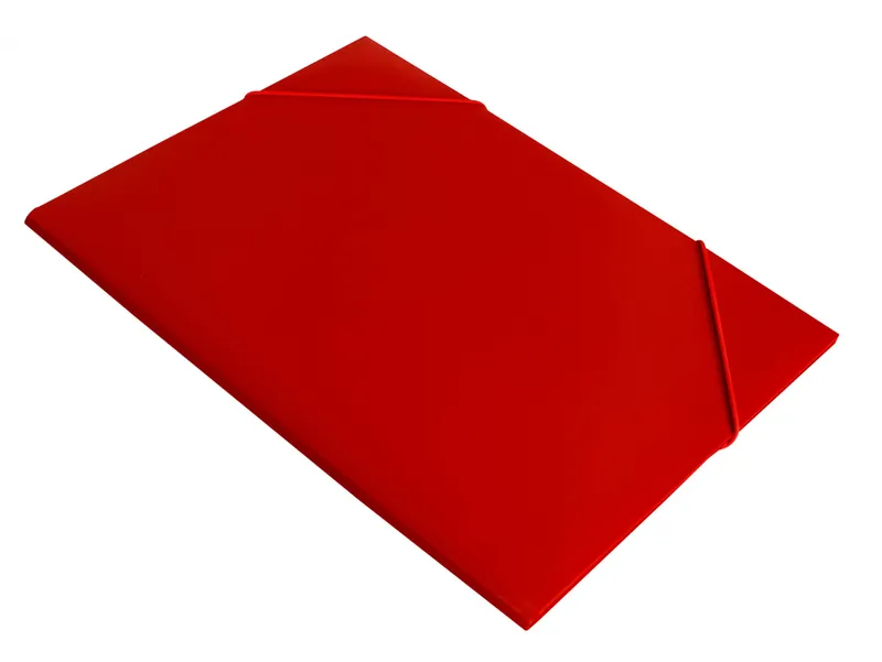 Папка на резинке Бюрократ -PR04RED A4 пластик кор.15мм 0.4мм красный