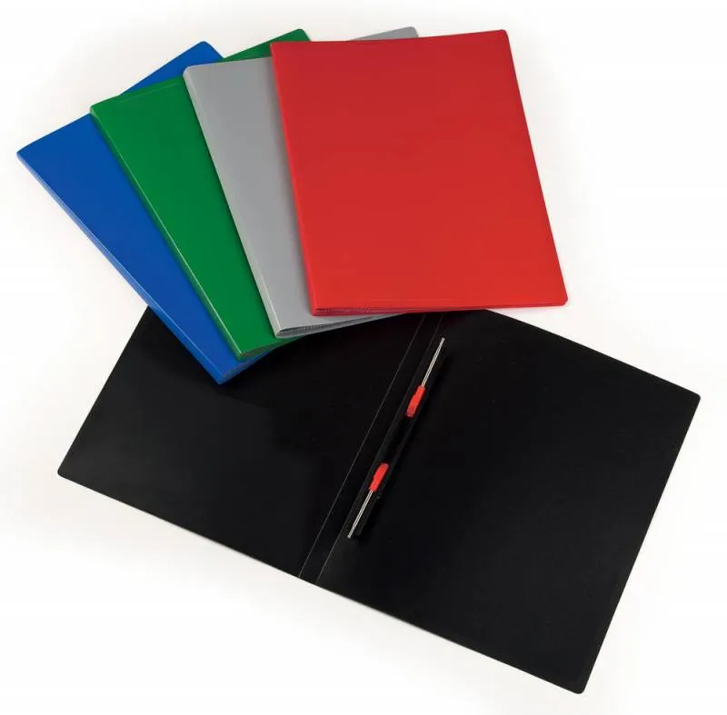 Папка пласт.пруж.скоросш. Бюрократ Economy -EC04P A4 пластик 0.4мм ассорти